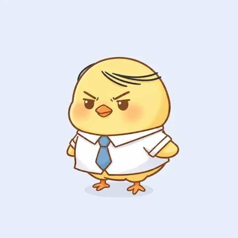 넥타이를 매고 잔소리하는 직장상사 캐릭터